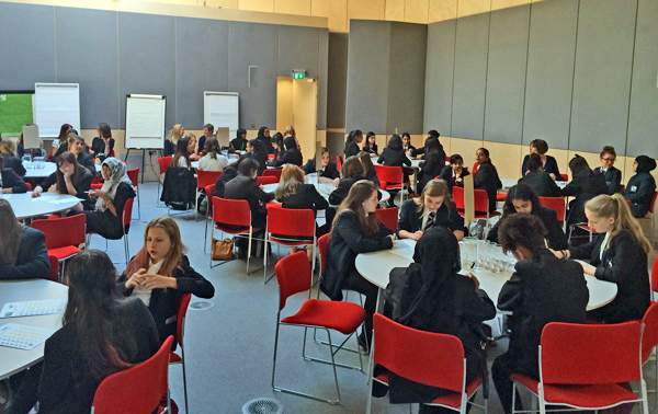 A Girls Power Tech event (part of a worldwide initiative led by Cisco to encourage more young women into technology jobs), held in our auditorium in 2015&amp;nbsp;