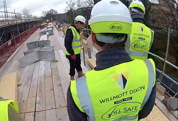 On-site with the builders, Willmott Dixon