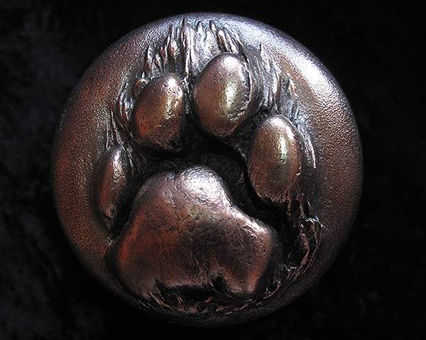 Lioness paw in bronze – one of André Masters&#39; tactile animal casts