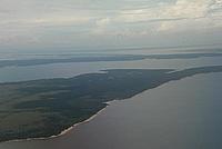 Confluence of Tapajos River with Amazon - © Damian Fleming / WWF-UK Confluence of Tapajos River with Amazon