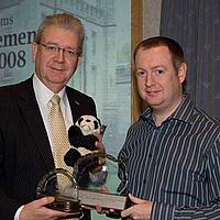 Wildlife enforcer of the year, Kent Police’s PC Andrew Small, being presented with the award by MSP Michael Russell