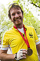 © Tristan Fewings Justin Avern after the RideLondon100 event Justin Avern after the RideLondon100 event
