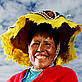 Woman smiling, Andes, Peru.