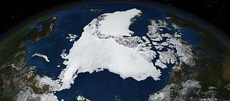 Satellite image of Arctic ice © NASA