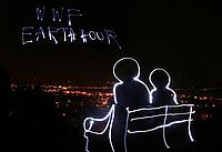 Earth Hour light writing
