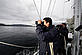 Man with binoculars