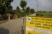 Biogas village sign - Nepal