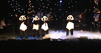 Blake in concert dressed as pandas for WWF, Dec 09