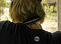 Butterfly lands on my neck