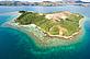 Aerial view of deforestation, New Caledonia Barrier Reef, France.