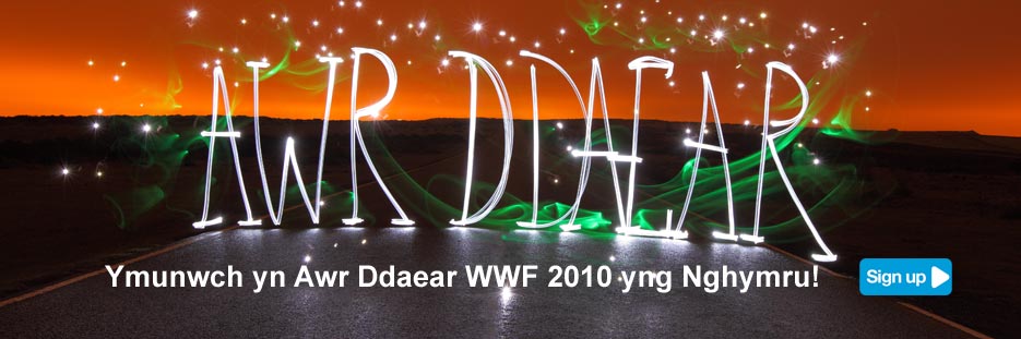 Earth Hour 2010 - Ymunwch yn Awr Ddaear WWF 2010 yng Nghymru