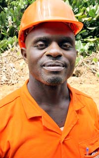 Cyrille Nguiesse, IFO forestry engineer, FSC-certified concession, Republic of Congo