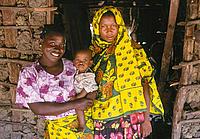 Fatuma Rajabu, a new bride, and Ashe Dege,  Zaraninge Forest, Tanzania