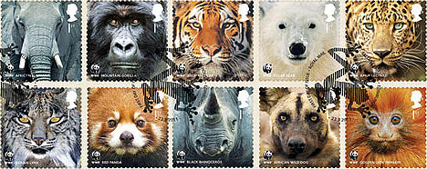 WWF Royal Mail threatened species stamps