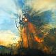 Burning forest