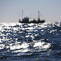 Fishing boat off the coast of Cornwall