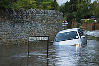 Flooded car