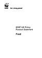 WWF-UK Policy Position Statement on Food
