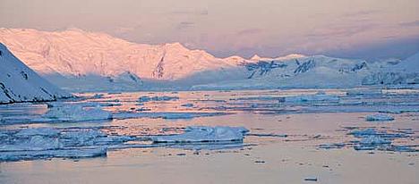 Melting ice in the Antarctic