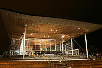 Senedd building before Earth Hour switch off - WWF UK/Peter Williams Senedd building before Earth Hour switch off