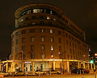 Hilton Hotel Cardiff during Earth Hour - WWF UK/Peter Williams Hilton Hotel Cardiff during Earth Hour