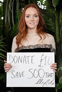 Celebrity supporter Lily Cole
