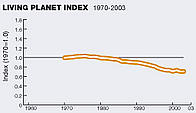 graph showing decline in species