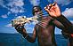 E Parker/WWF-UK Man and fish, Tanzania Fishing: Mafia Island © E Parker/WWF-UK
