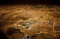 Chicago city lights, Illinois USA
