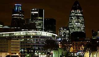 London buildings at night - iStockphoto London buildings at night