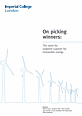 WWF Front cover for the 'On picking winners' report Front cover for the 'On picking winners' report