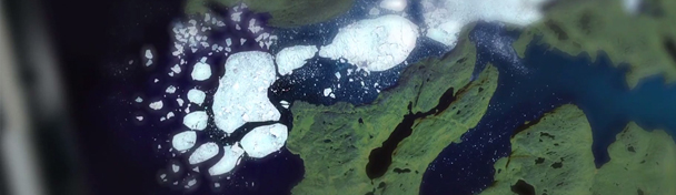 Glacier in the shape of a foot