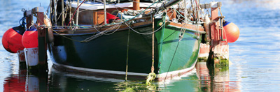 Fishing boat in Newlyn Harbour, Cornwall, UK
