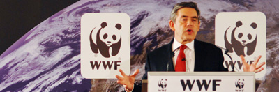 Gordon Brown making his climate change speech