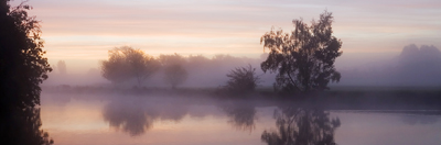 A English river at sunset