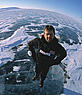 Pen Hadow standing on fractured ice in the Arctic - Courtesy of Martin Hartley Pen Hadow standing on fractured ice in the Arctic