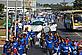 Protesters march through the streets of Brasilia in opposition to forest law changes.