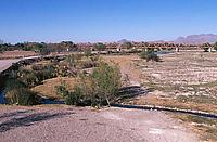 A view of the Rio Conchos in the dry season, Chihuahua, Mexico.