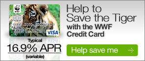 Help to save the tiger with the WWF credit card