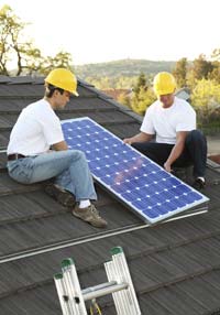 Installing solar panel