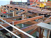 Southend pier in construction