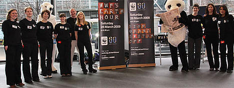 Staff supporting WWF's Earth Hour