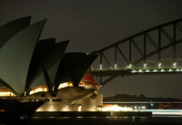 Sydney Opera House in the dark for Earth Hour