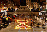 Trafalgar Square Hourglass Earth Hour 2010