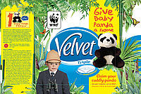 Velvet toilet tissue