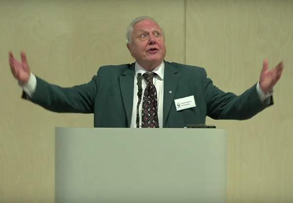 Sir David Attenborough opening WWF-UK&#39;s Living Planet Centre, November 2013