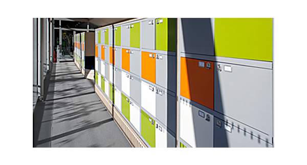 Even the storage lockers look good at the Living Planet Centre