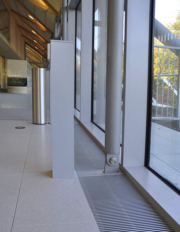 Floor vents are used to enhance air flow around the building