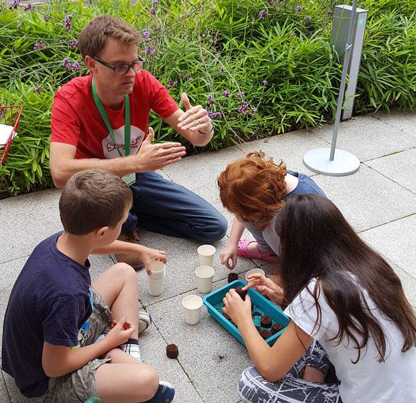 Seed Pantry offering some plant-growing tips at the Living Planet Centre during the Woking Food Festival&amp;nbsp;