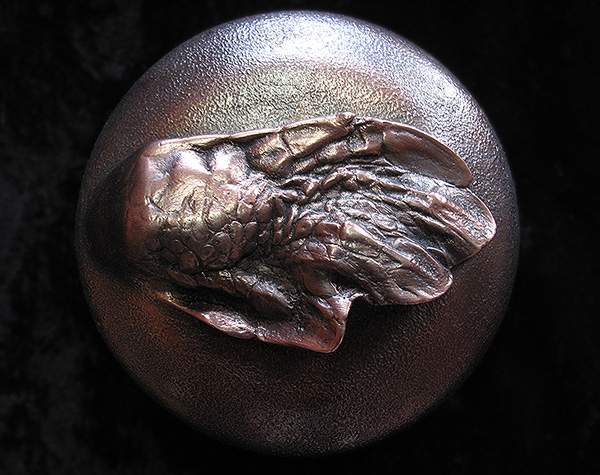 Sea turtle flipper – another of André Master&#39;s wildlife-themed bronze casts